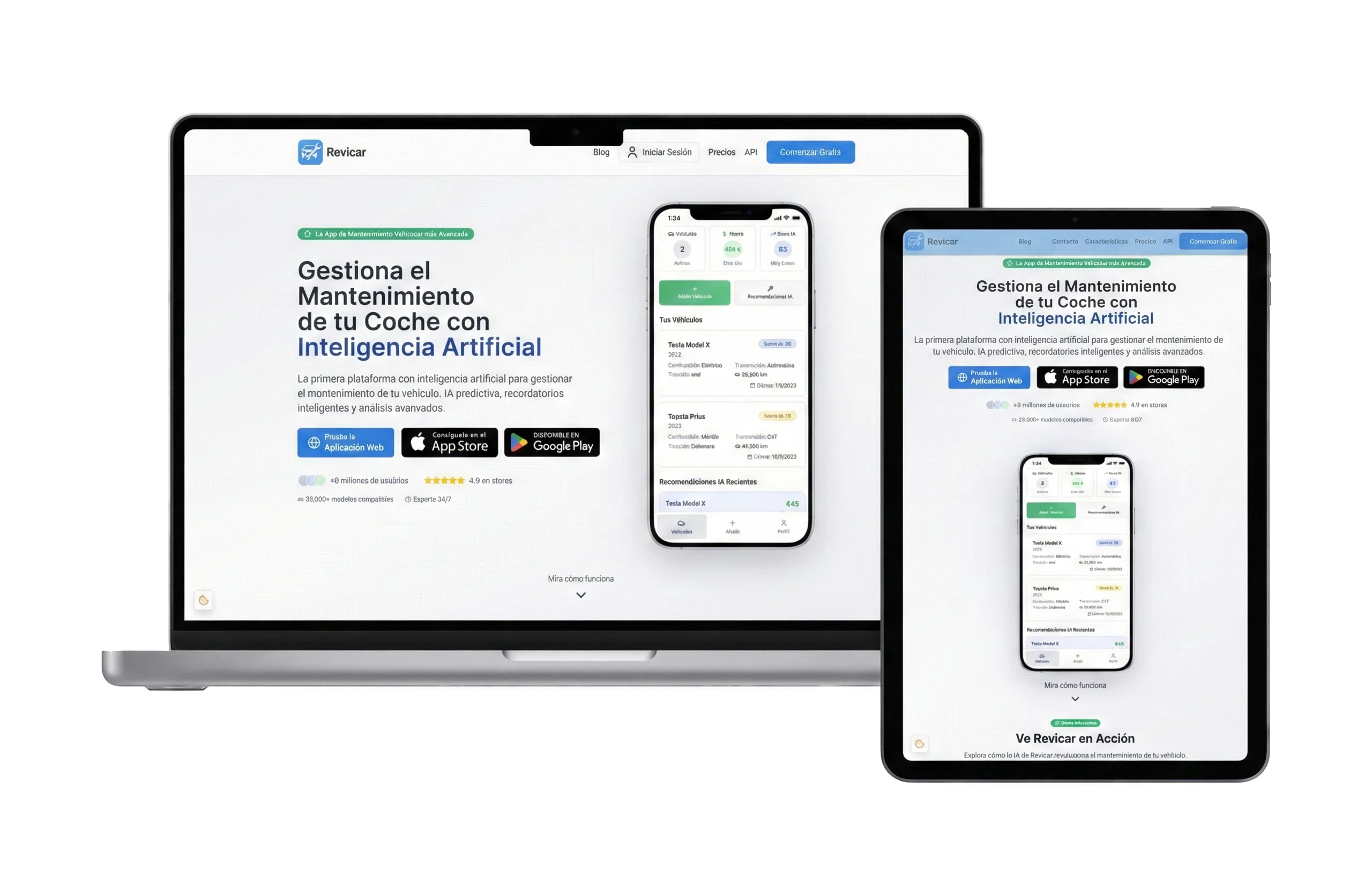 ReviCar Desktop & Tablet Mockup